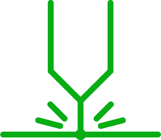 Symbol für Lasertechnik