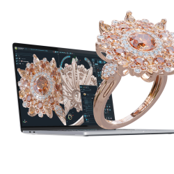3D jewelry design software mockup and 3D ring