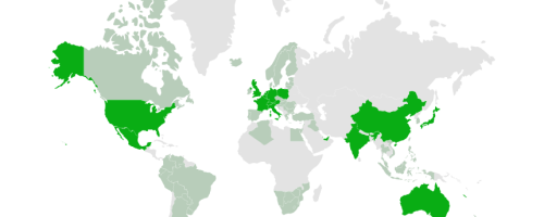 Worldmap of Gravotech global presence