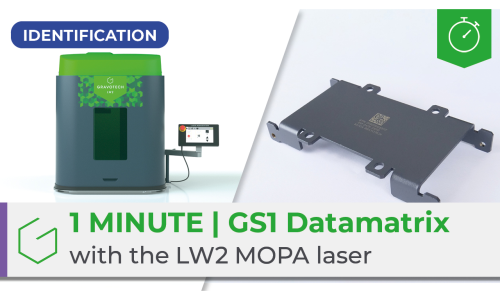 ⏱️ 1 Minute | GS1-standard datamatrix marking with the LW2 MOPA laser marker