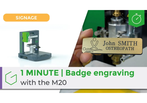 ⏱️ 1 Minute | Badge engraving with the M20