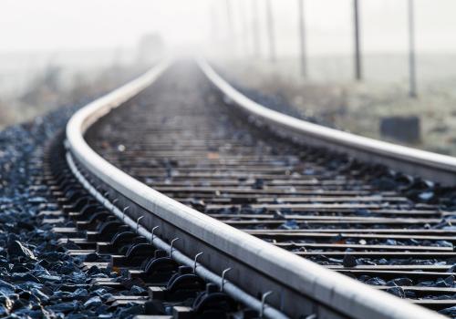 Closeup of railtrack