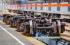 Train bogie and wheel assembly in factory