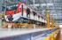Metro train carriage being built in factory